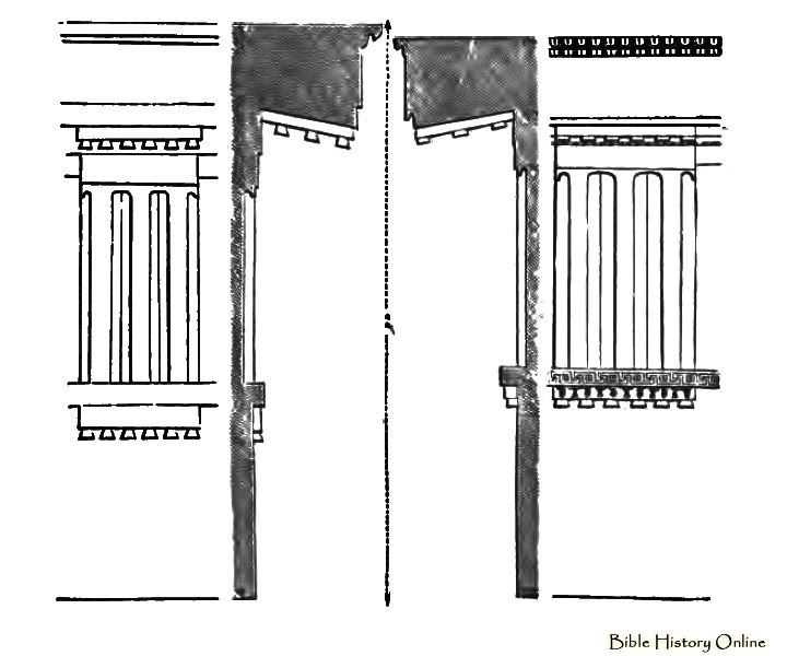 Entablatures Of The Older And Present Parthenon