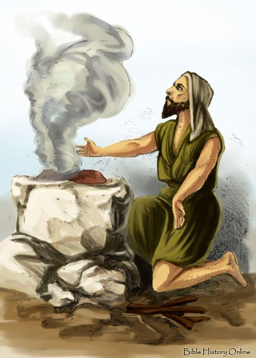Man Sacrificing at an Altar
