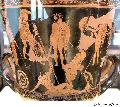 Side A of an Attic Black Figure Calyx Krater