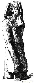 Side View Of The Statue Of Thothmes III