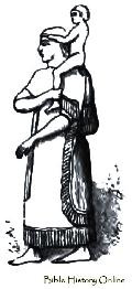 Ancient Egyptian Carrying A Child