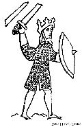 Anglo Saxon Warrior From The Aelfric Manuscript
