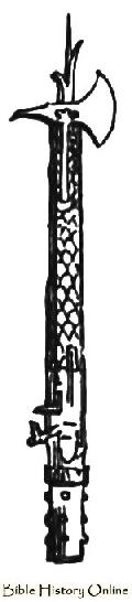 Battle Axe With Flint Lock Pistol