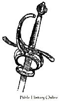 German Sword Inlaid With Gold And Enamelled