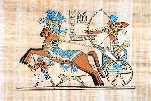 Rameses on Chariot with Bow Pulled