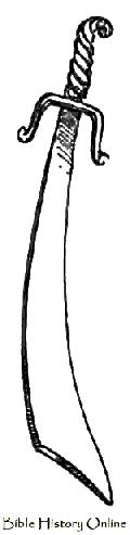 Scimitar From A Painting On A Table Of 15th Century