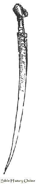 Turkish Yataghan With Blade Damascened In Gold