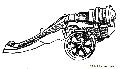 Burgundian Wrought-Iron Cannon With Wheeled Gun Carriage