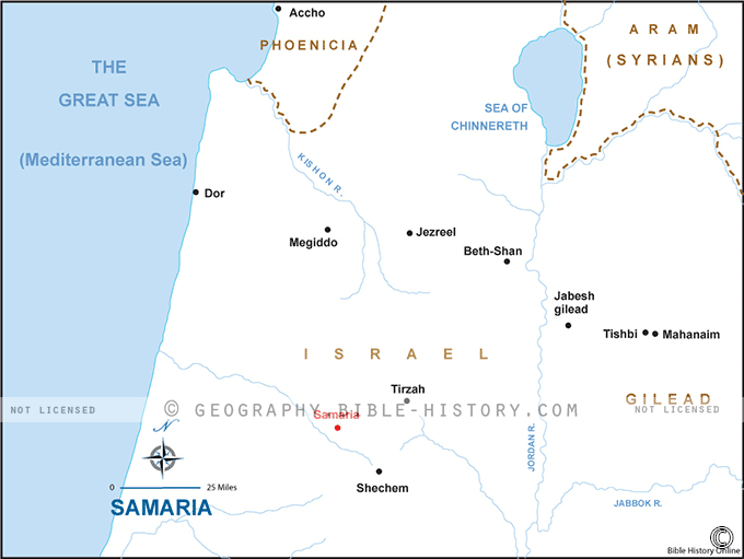 Map of the Samaria