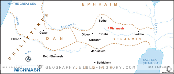 Map of the Michmash
