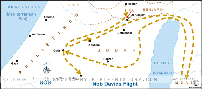 Map of the Nob Davids Flight