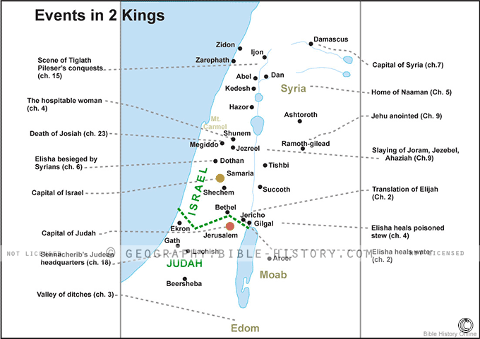 Map of the Events in 2 Kings