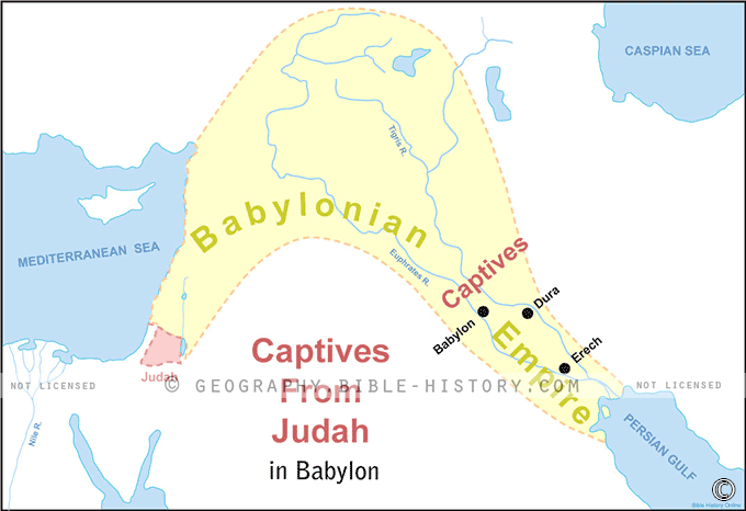 Map of the Captives From Judah