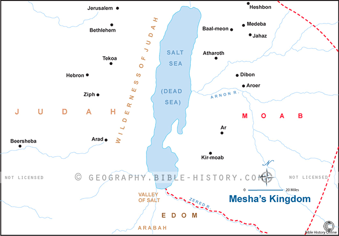 Map of the Mesha's Kingdom