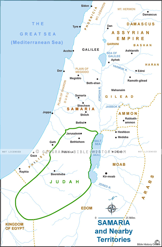 Map of the Samaria and Nearby Territories