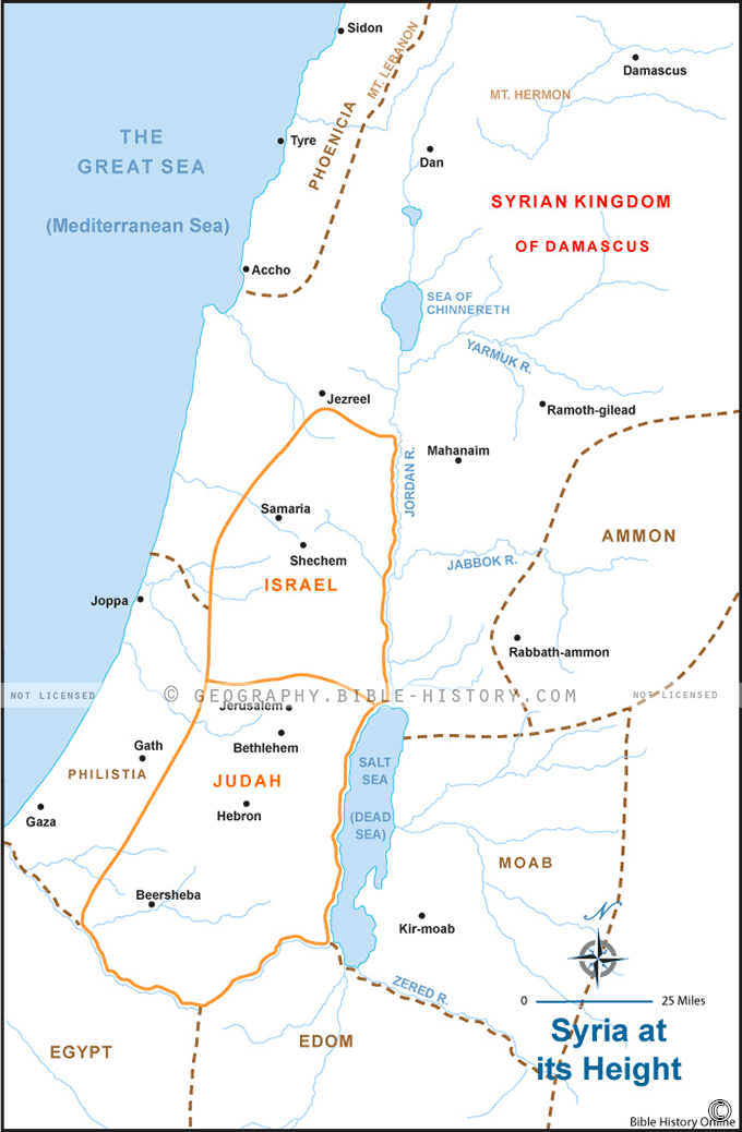 Map of the Syria at its Height