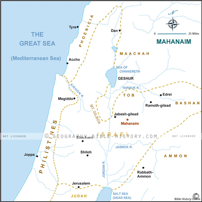 Map of the Mahanaim