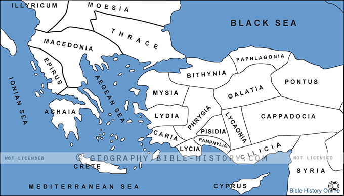 Map of Asia in Roman Times