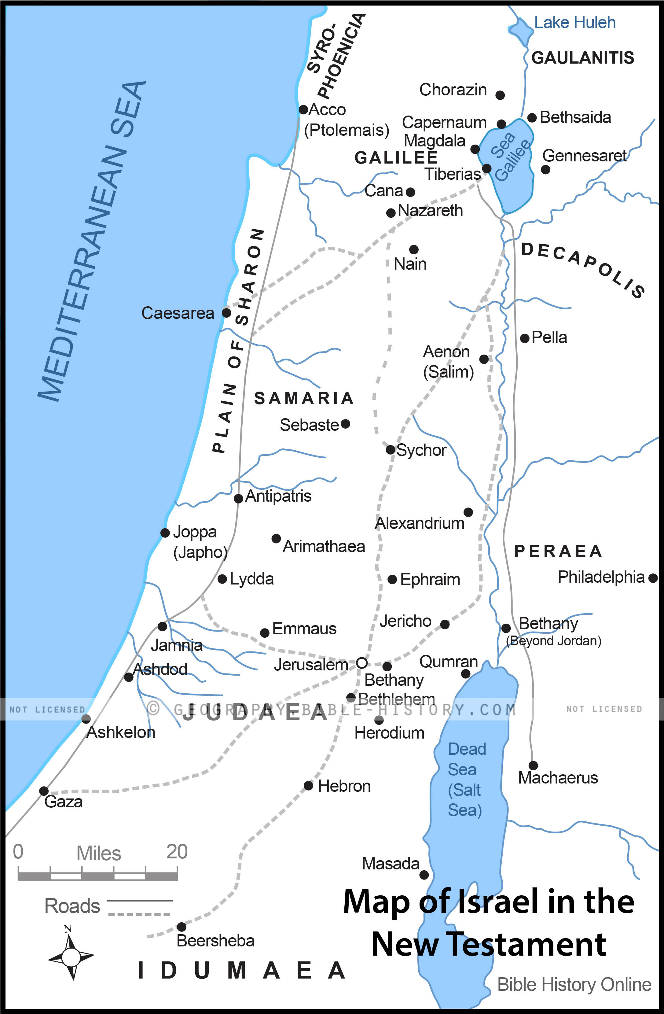 Zur landkarte von zeit jesu israel Landkarte Israel