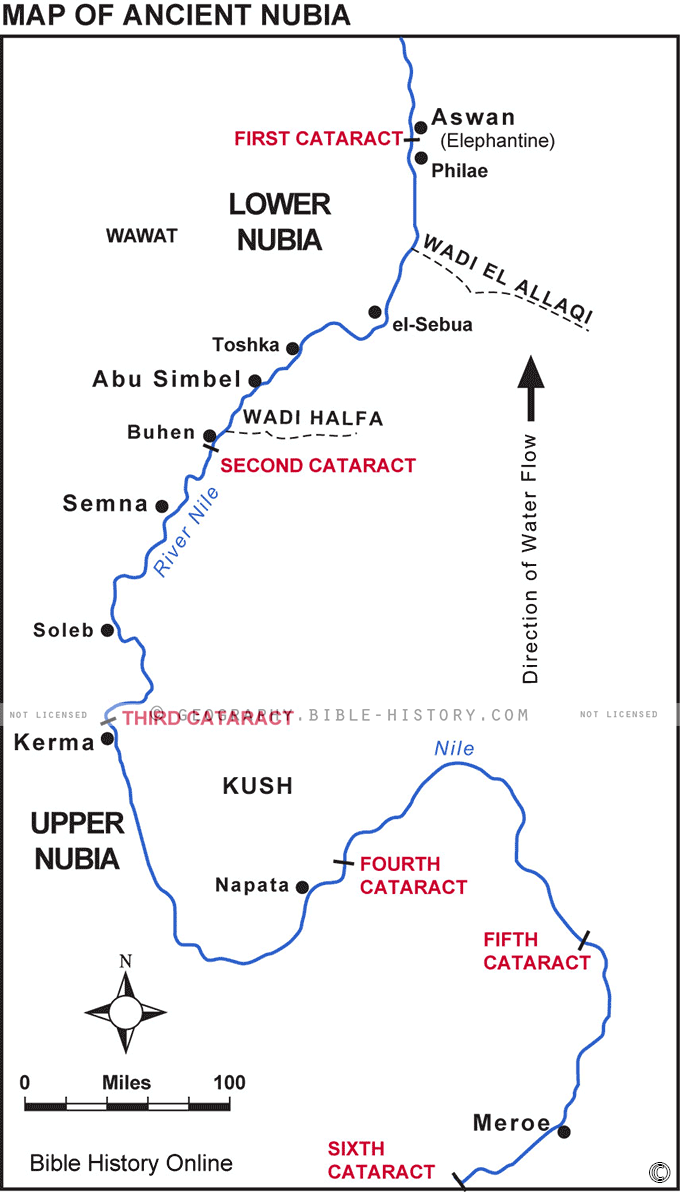 Map of Ancient Nubia