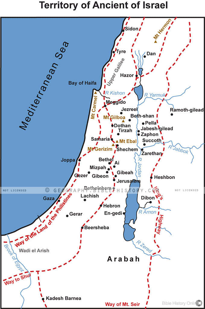 Map of Territory of Ancient of Israel