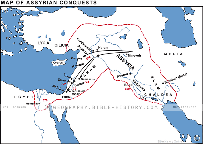 Map of Assyrian Conquests hero image
