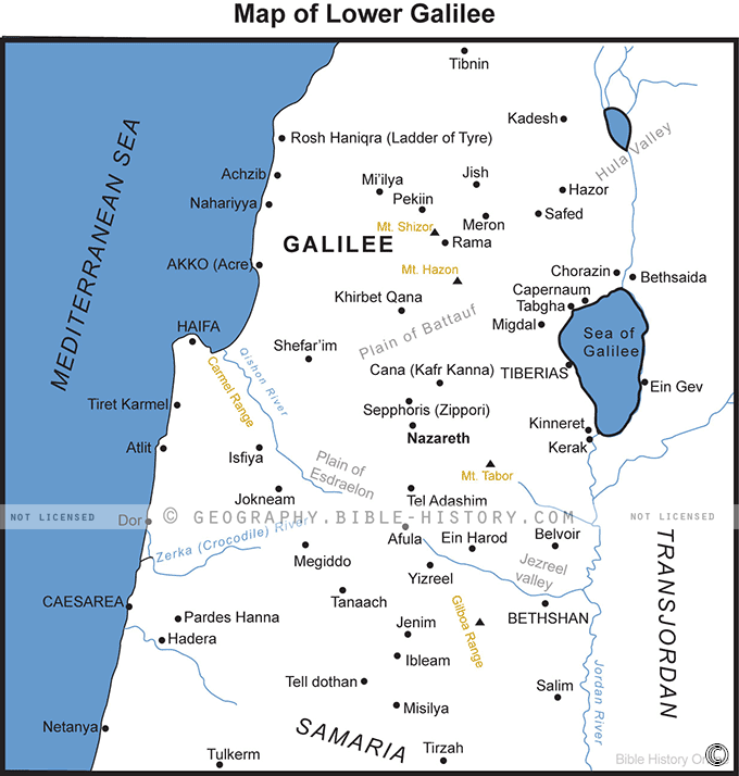 Map of Lower Galilee