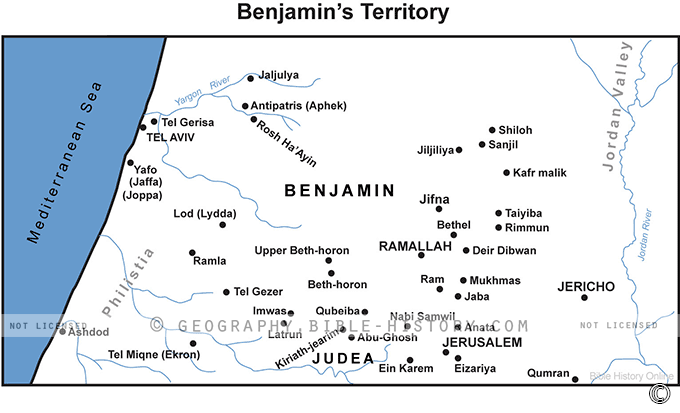 Map of Benjamin's Territory