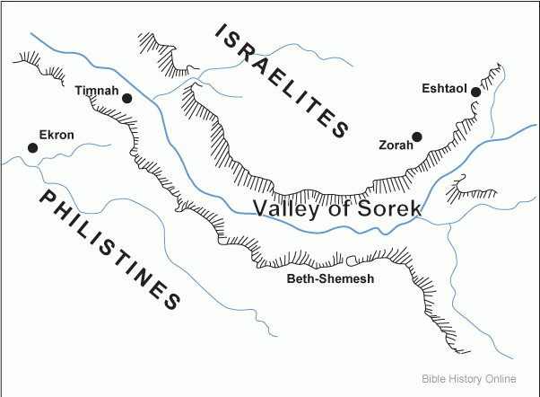 Valley Of Sorek Map