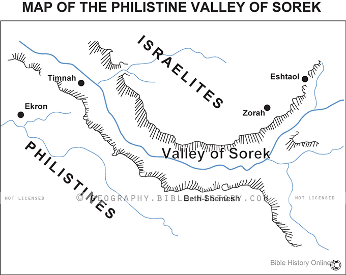 Map of the Philistine Valley of Sorek hero image