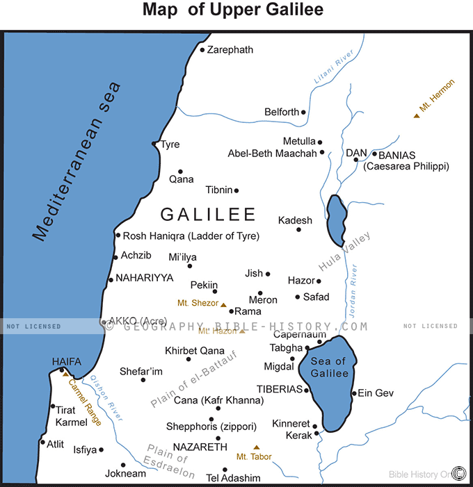 Map of Upper Galilee