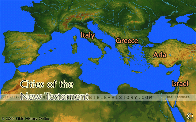 Map of the Cities of the New Testament