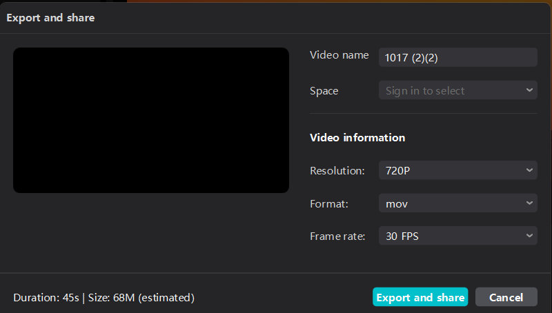 Step 3: Export
