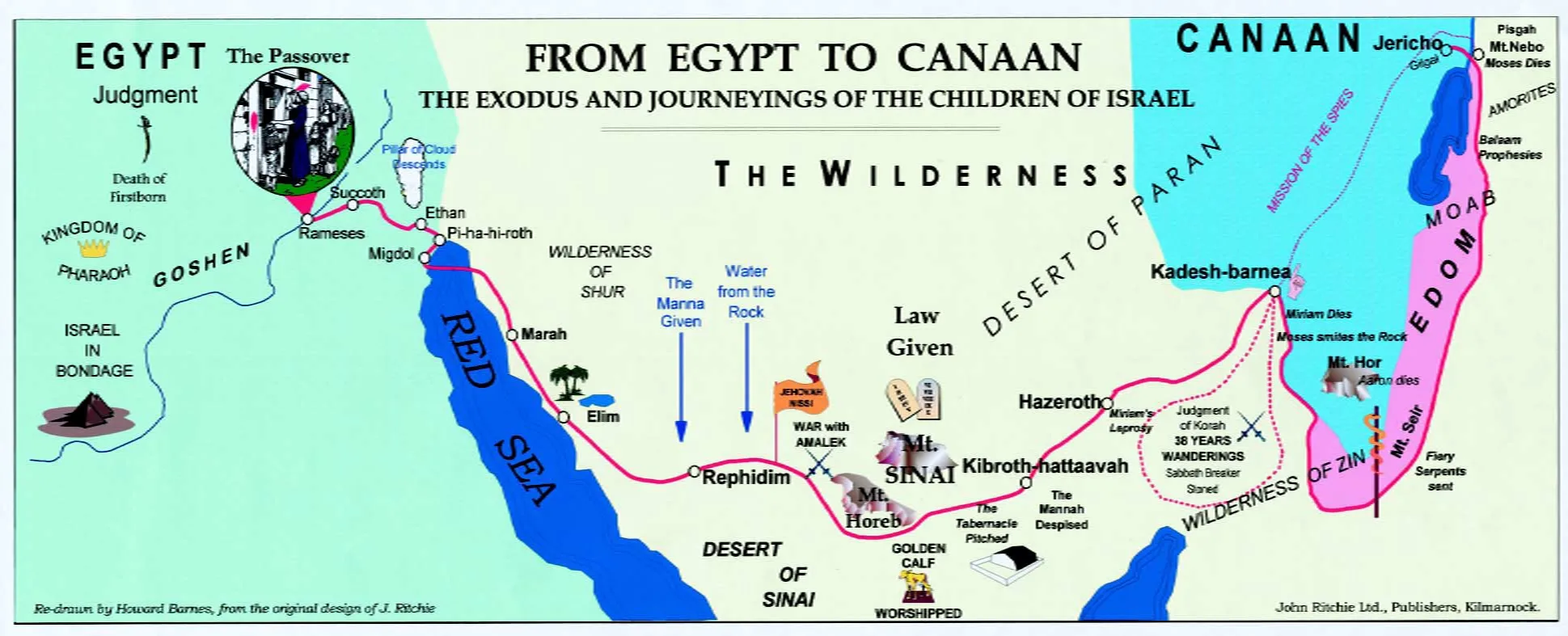 The Israelites' Journey from Egypt to Canaan: A Detailed Biblical Path hero image