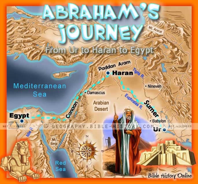 Map of Abraham's Journey