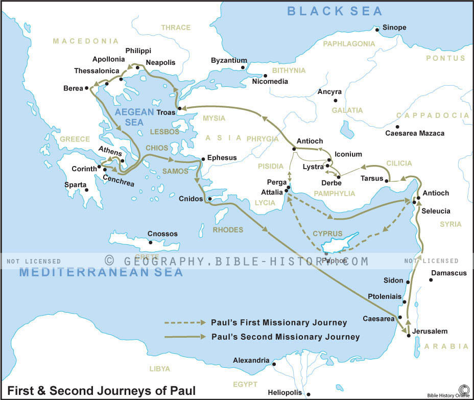 First & Second Journeys of Paul hero image