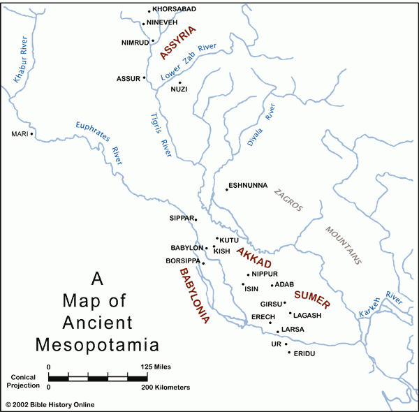 modern mesopotamia map