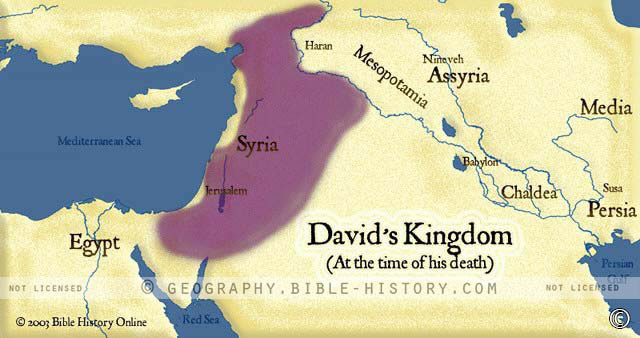 Map of the David's Kingdom