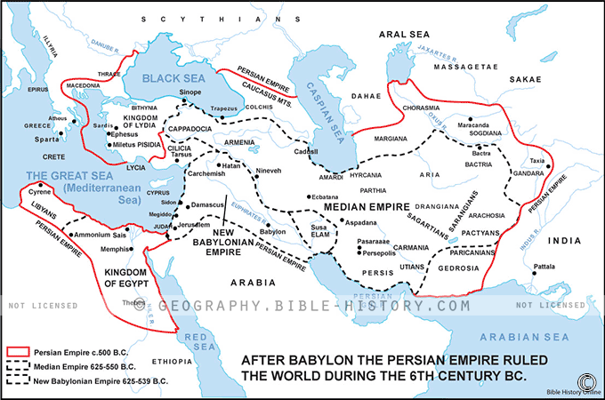 Map of the World During the 6TH Century BC
