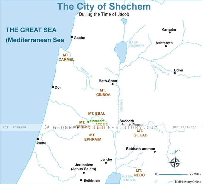 Map of the City of Shechem