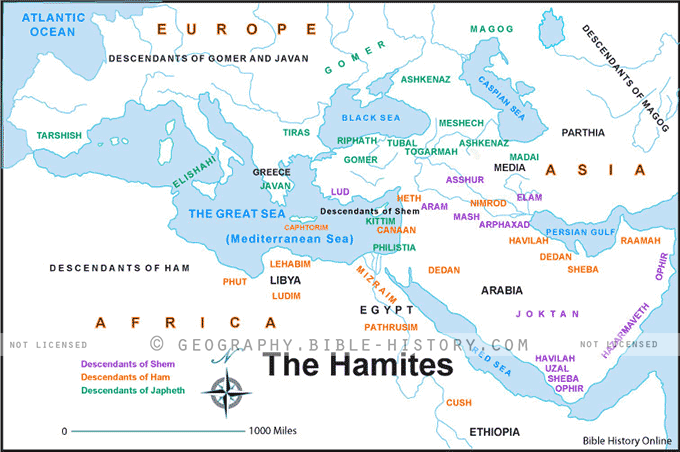 Map of the Hamites