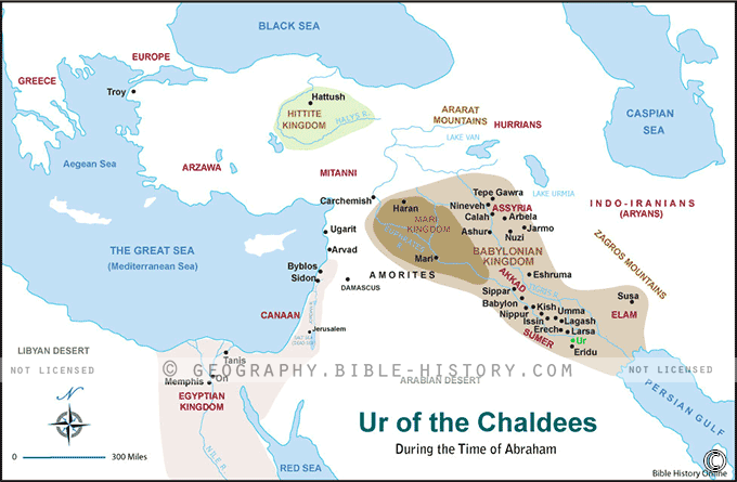 Map of the Ur of the Chaldees