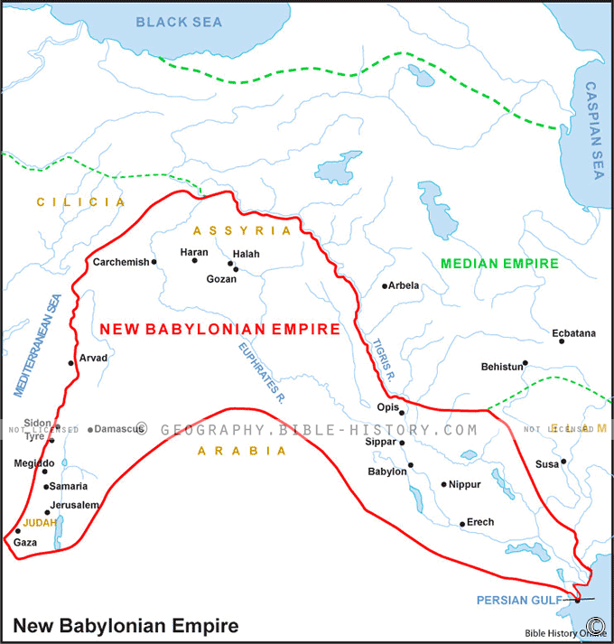 Map of the New Babylonian Empire