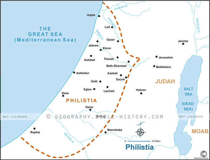 Map of the Philistia