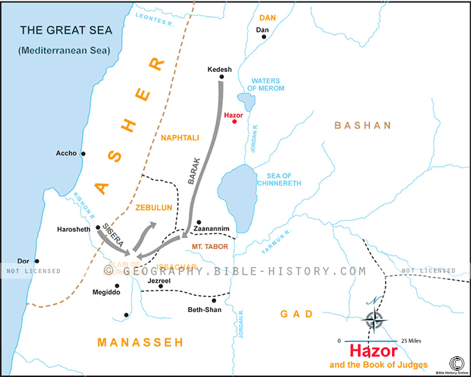 Map of the Hazor