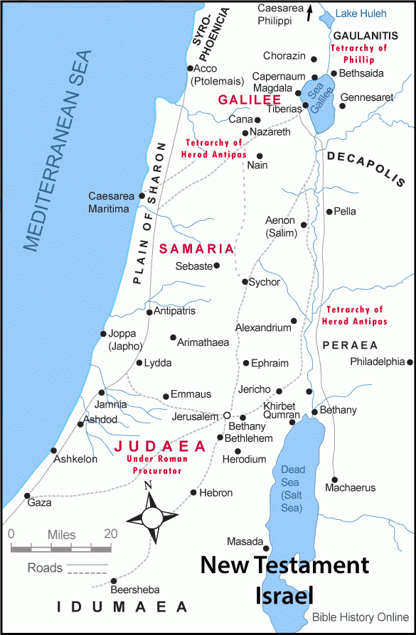 New Testament Israel Map