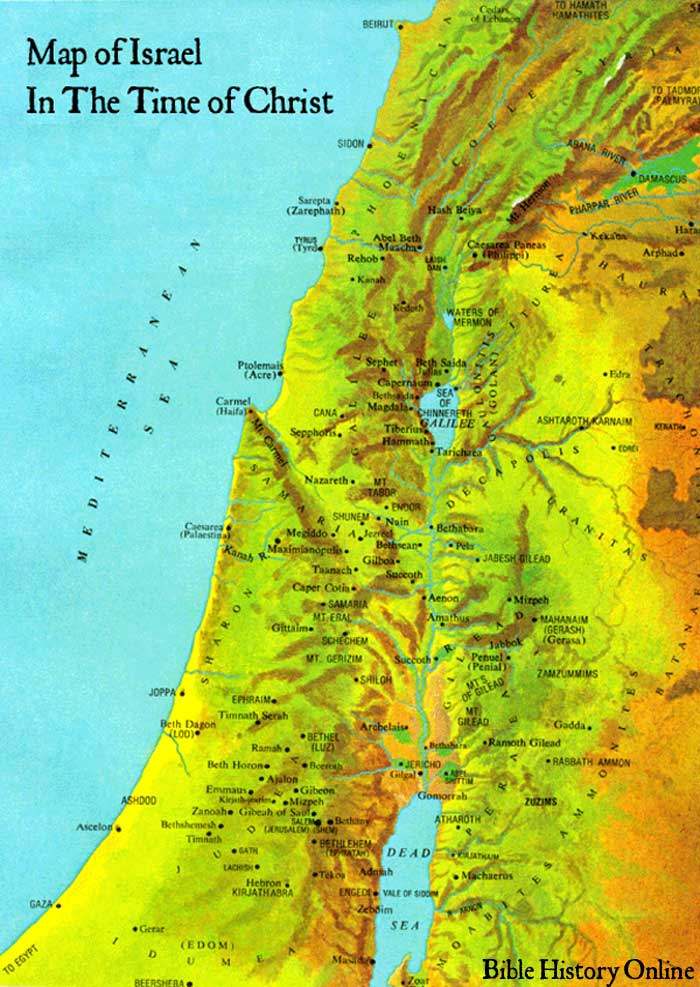 Map Of Nazareth In Biblical Times