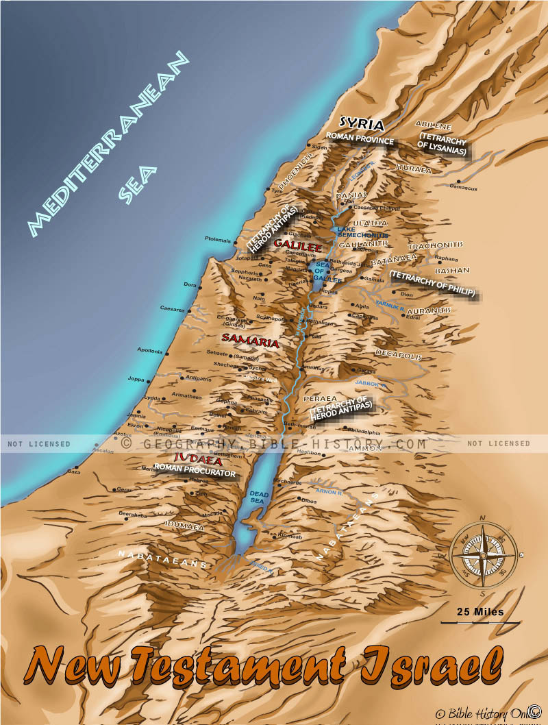 Map of the New Testament Israel