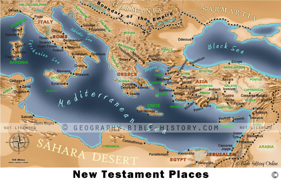 Map of the New Testament Places