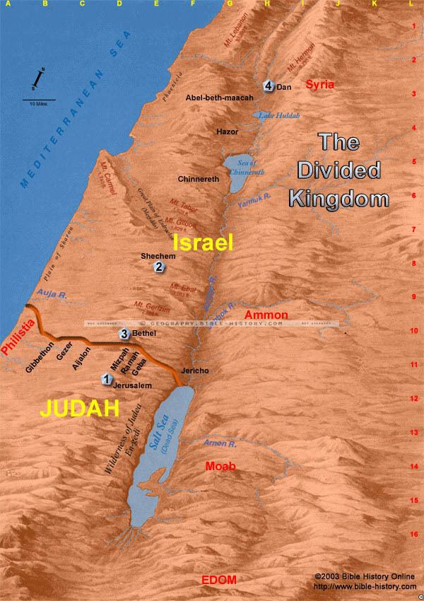Map of the Divided Kingdom